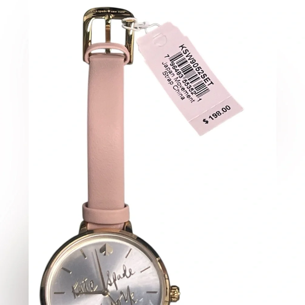 NIB KATE SPADE NEW YORK Metro Kate 34MM Leather Strap Watch Gift Set in box